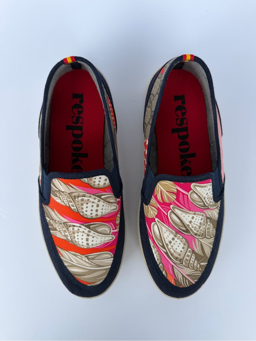 respoke Women’s Slip-On Moccasins in Pink & Orange Print
